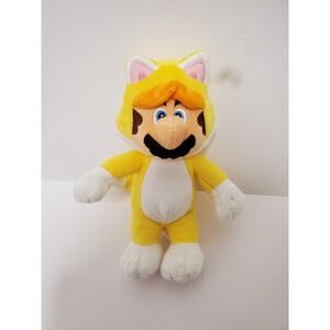 Nintendo Super Mario Bros - Yellow Cat Suit Soft‎ Plush 8" Stuffed Animal Toy
